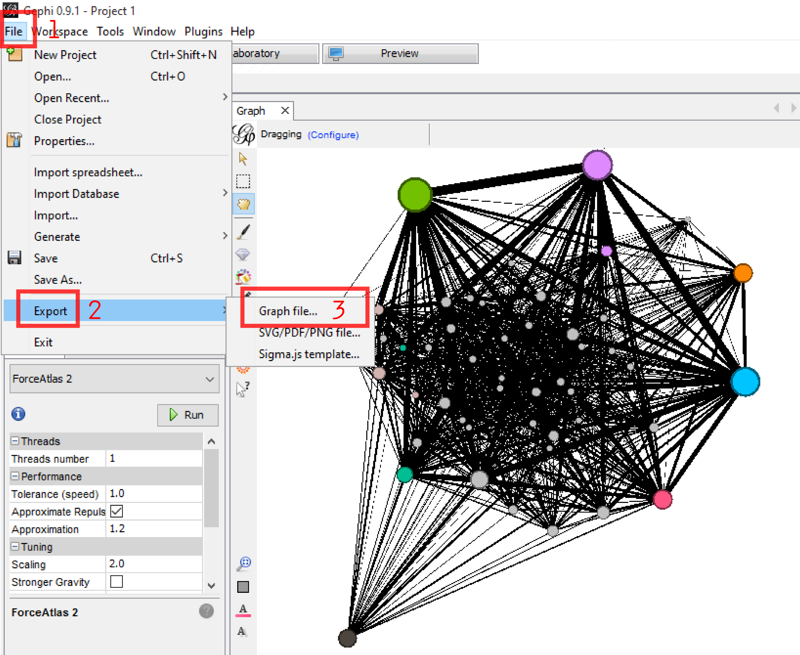 exporting one-mode network